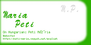 maria peti business card